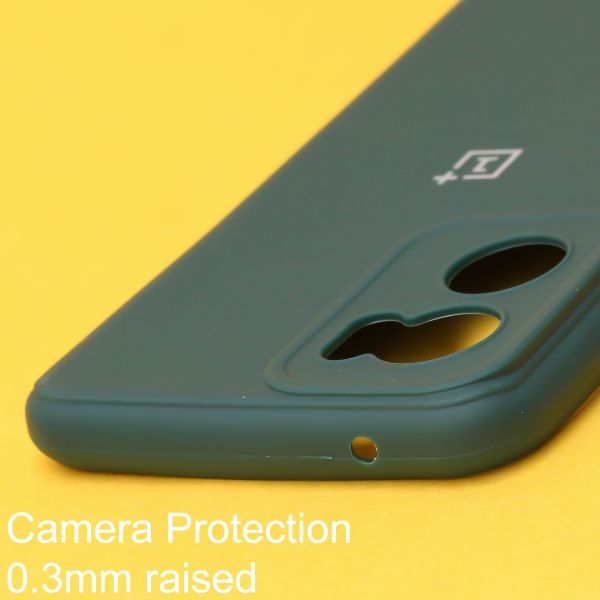 Dark Green Candy Silicone Case for Oneplus Nord CE 2 - The Hatke