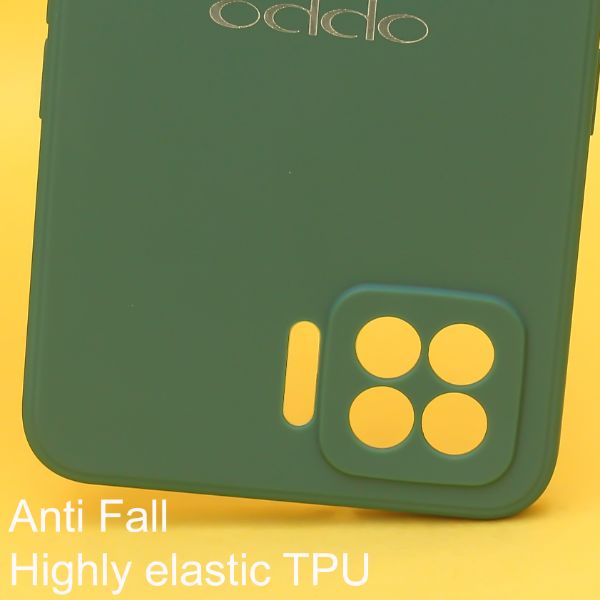 Dark Green Candy Silicone Case for Oppo F17 - The Hatke