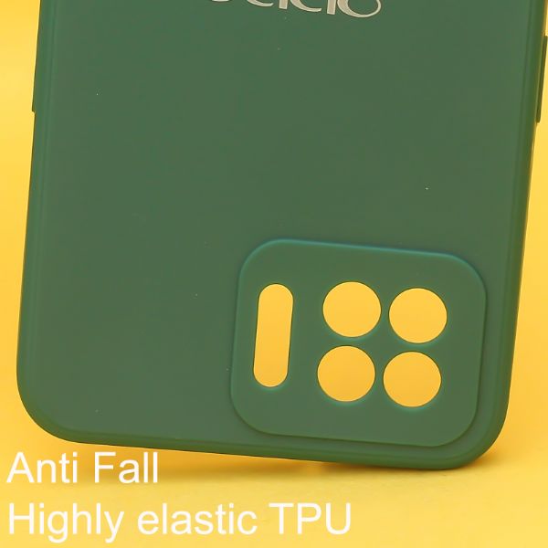 Dark Green Candy Silicone Case for Oppo F17 Pro - The Hatke
