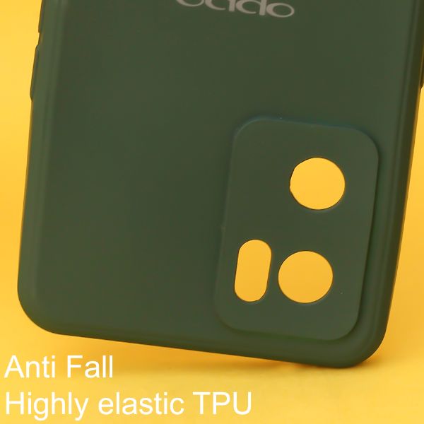 Dark Green Candy Silicone Case for Oppo Reno 7 - The Hatke