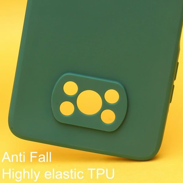 Dark Green Candy Silicone Case for Poco X3 - The Hatke