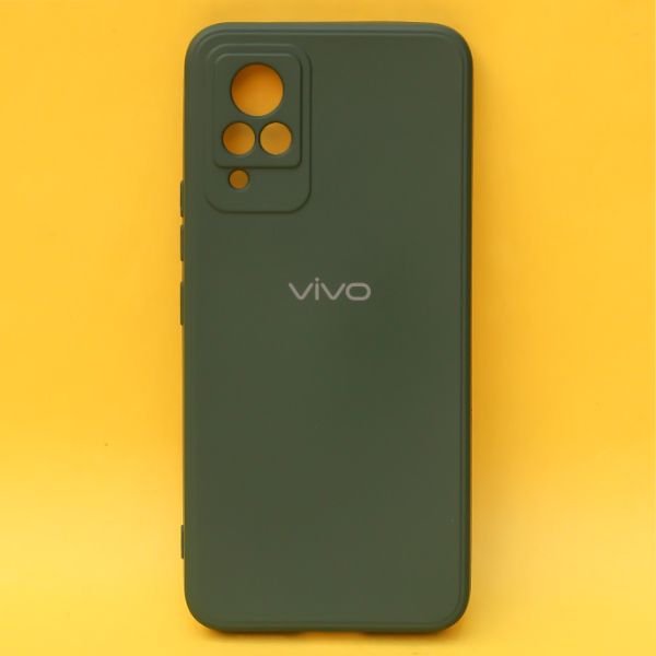 Dark Green Candy Silicone Case for Vivo V21 - The Hatke