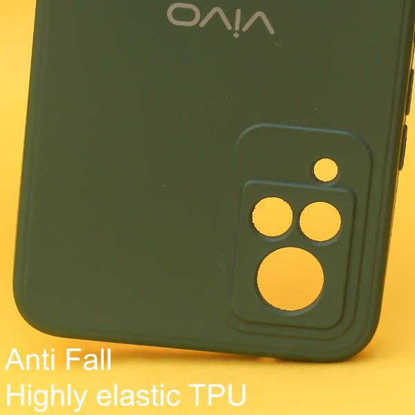 Dark Green Candy Silicone Case for Vivo V21 - The Hatke