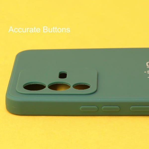 Dark Green Candy Silicone Case for Vivo V23 - The Hatke