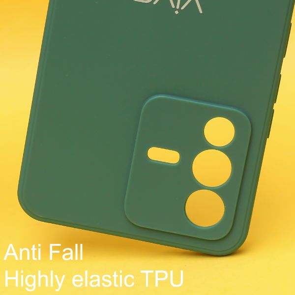 Dark Green Candy Silicone Case for Vivo V23 - The Hatke