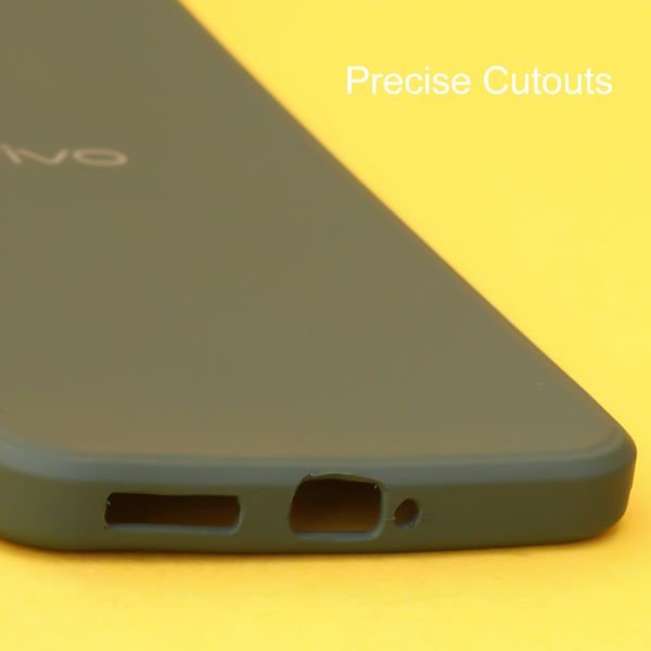 Dark Green Candy Silicone Case for Vivo V23e - The Hatke