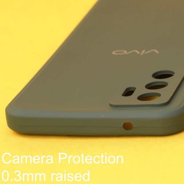 Dark Green Candy Silicone Case for Vivo V23e - The Hatke