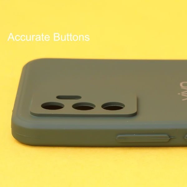 Dark Green Candy Silicone Case for Vivo V23e - The Hatke