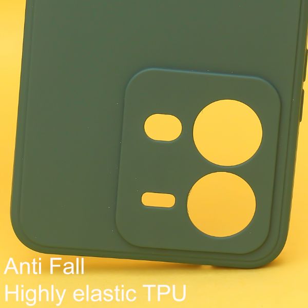 Dark Green Candy Silicone Case for Vivo V25 - The Hatke