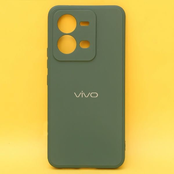 Dark Green Candy Silicone Case for Vivo V25 - The Hatke