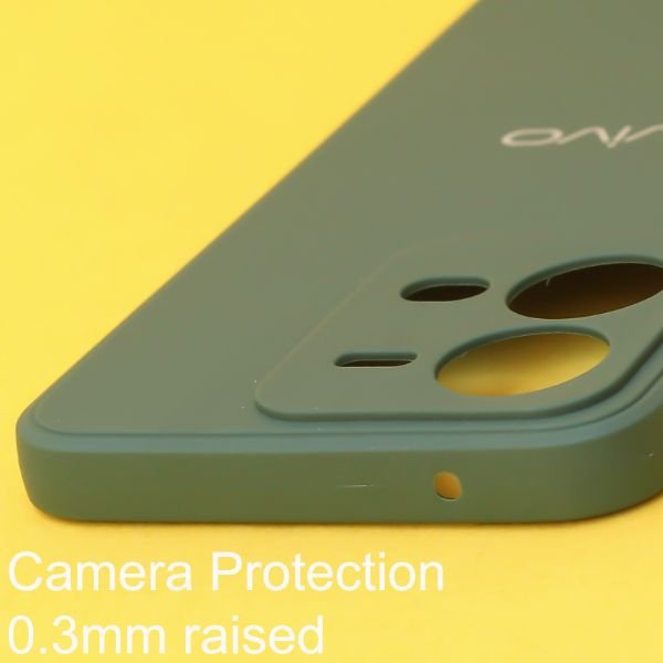 Dark Green Candy Silicone Case for Vivo V25 - The Hatke