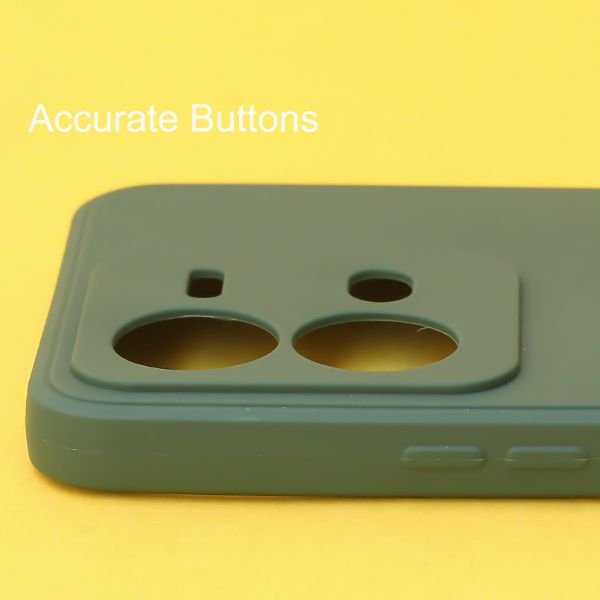 Dark Green Candy Silicone Case for Vivo V25 - The Hatke