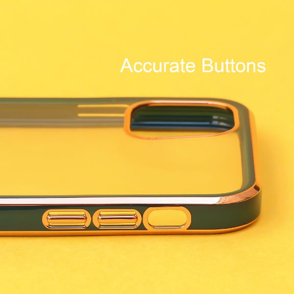 Dark Green Electroplated Transparent Case for Apple iphone 11 Pro Max - The Hatke
