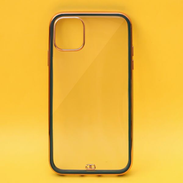 Dark Green Electroplated Transparent Case for Apple iphone 13 Pro Max - The Hatke