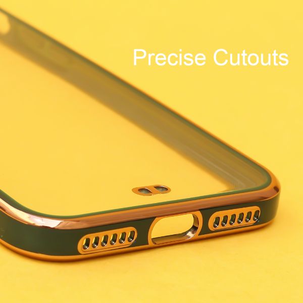 Dark Green Electroplated Transparent Case for Apple iphone 7 - The Hatke