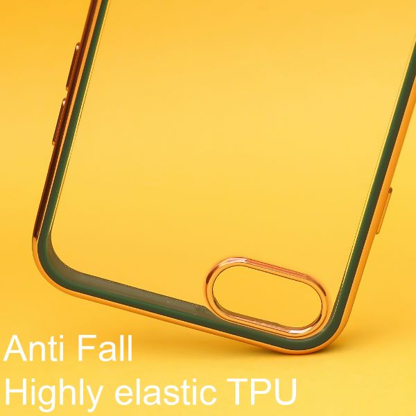 Dark Green Electroplated Transparent Case for Apple iphone 7 - The Hatke