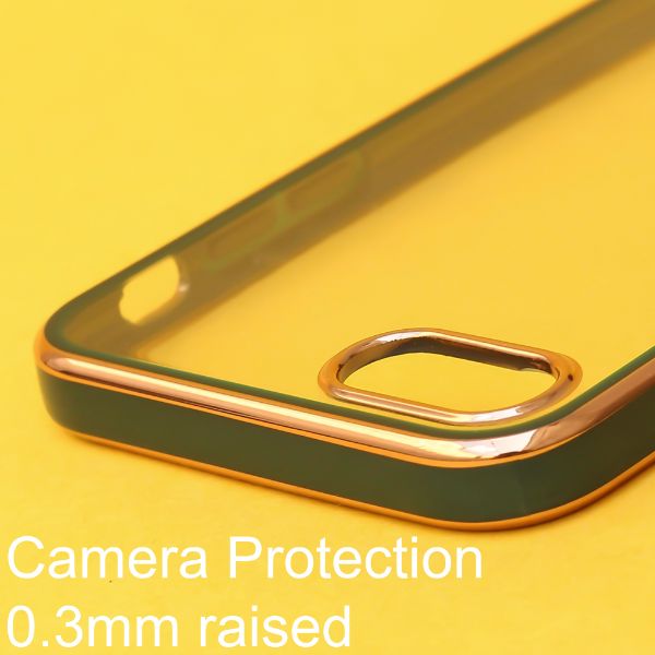 Dark Green Electroplated Transparent Case for Apple iphone 7 - The Hatke