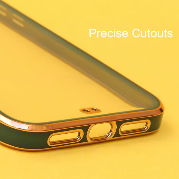 Dark Green Electroplated Transparent Case for Apple iphone Xs max - The Hatke