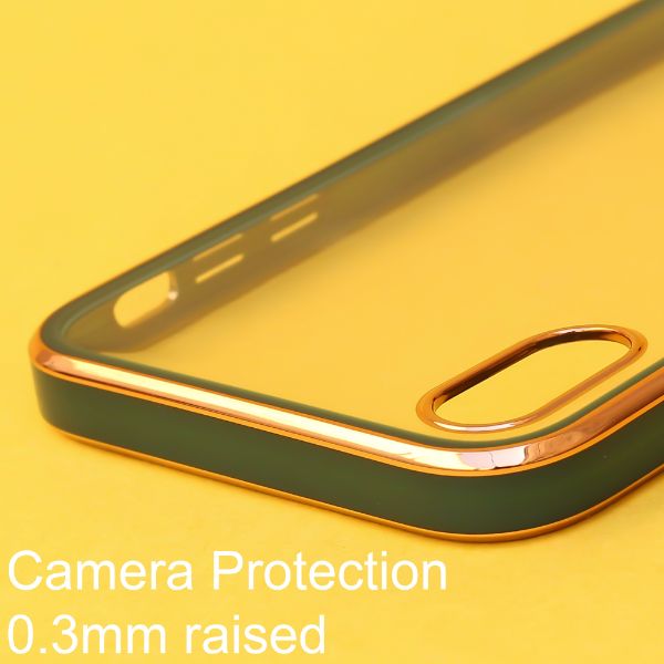 Dark Green Electroplated Transparent Case for Apple iphone Xs max - The Hatke