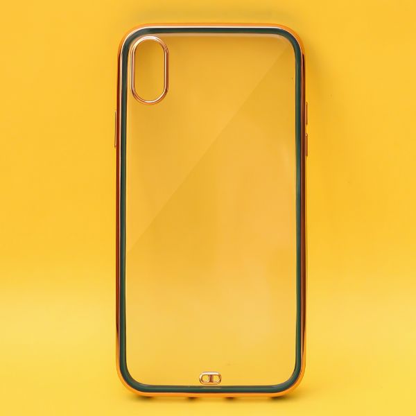 Dark Green Electroplated Transparent Case for Apple iphone X/Xs - The Hatke