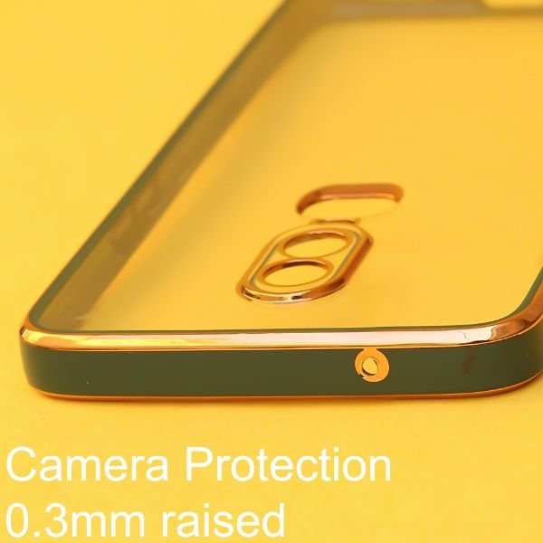 Dark Green Electroplated Transparent Case for Oneplus 6 - The Hatke