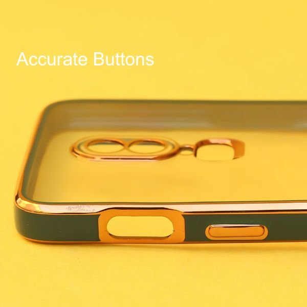 Dark Green Electroplated Transparent Case for Oneplus 6 - The Hatke