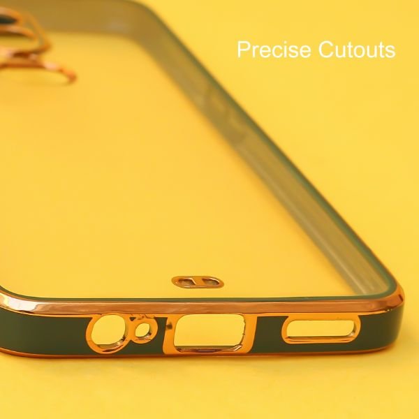 Dark Green Electroplated Transparent Case for Oneplus 6 - The Hatke