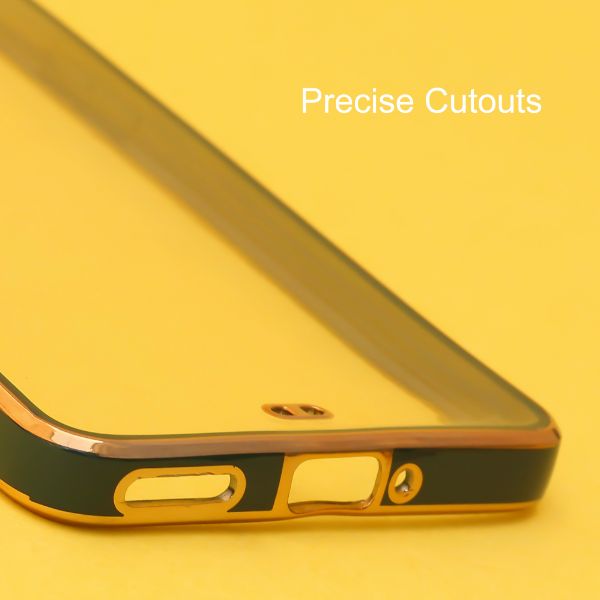 Dark Green Electroplated Transparent Case for Oneplus 8T - The Hatke
