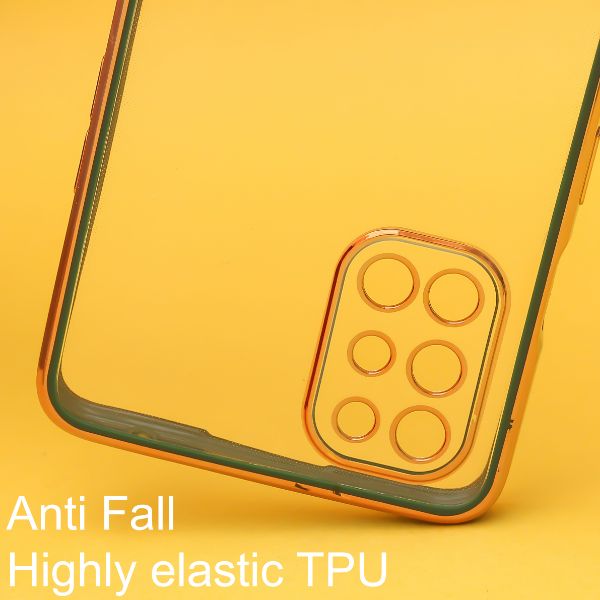 Dark Green Electroplated Transparent Case for Oneplus 8T - The Hatke