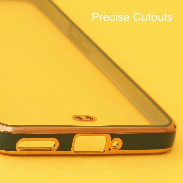 Dark Green Electroplated Transparent Case for Oneplus 9 Pro - The Hatke