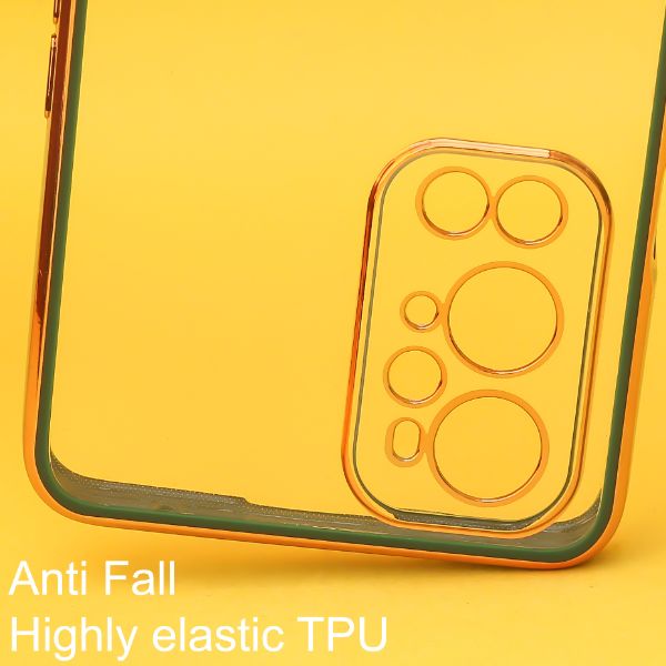 Dark Green Electroplated Transparent Case for Oneplus 9 Pro - The Hatke