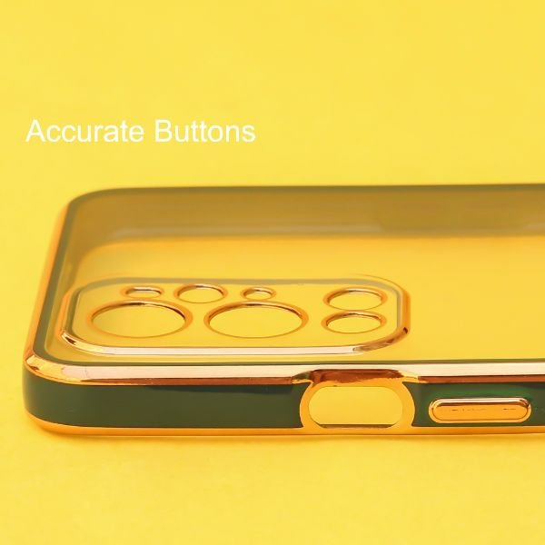 Dark Green Electroplated Transparent Case for Oneplus 9 Pro - The Hatke