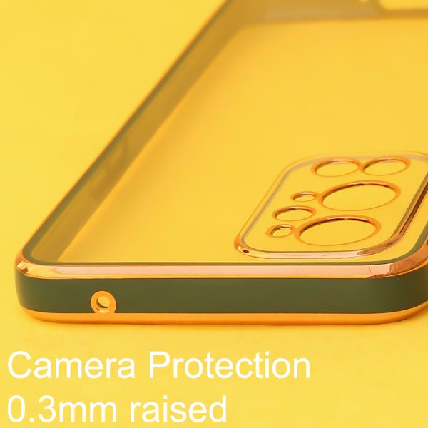 Dark Green Electroplated Transparent Case for Oneplus 9 Pro - The Hatke