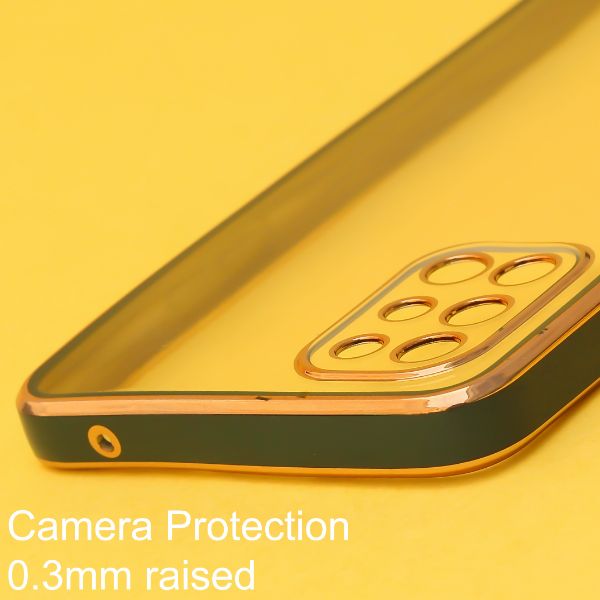 Dark Green Electroplated Transparent Case for Oneplus 9R - The Hatke