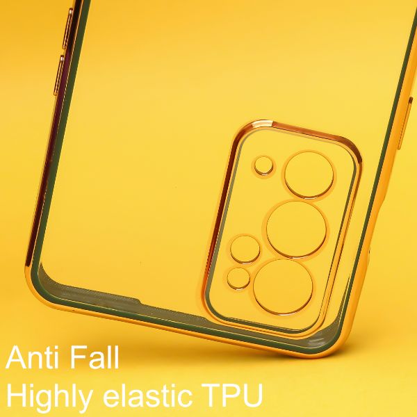 Dark Green Electroplated Transparent Case for Oneplus 9RT - The Hatke