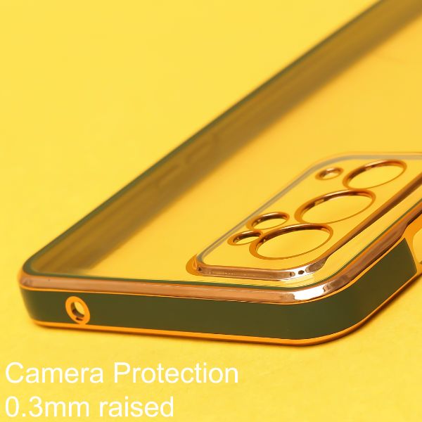 Dark Green Electroplated Transparent Case for Oneplus 9RT - The Hatke