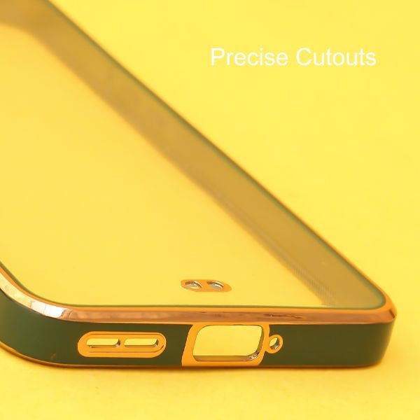 Dark Green Electroplated Transparent Case for Oneplus Nord 2 - The Hatke