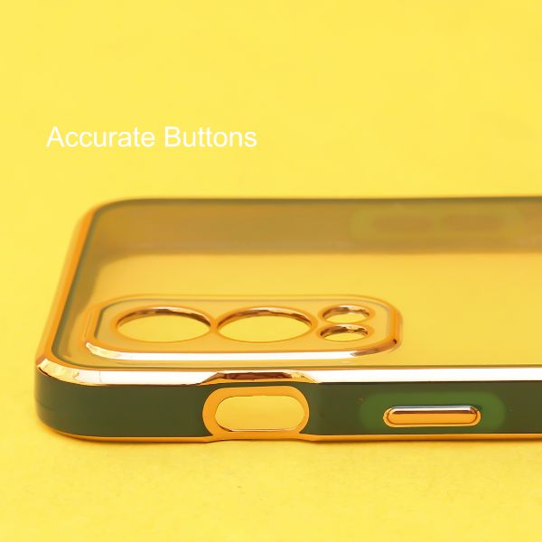 Dark Green Electroplated Transparent Case for Oneplus Nord 2 - The Hatke
