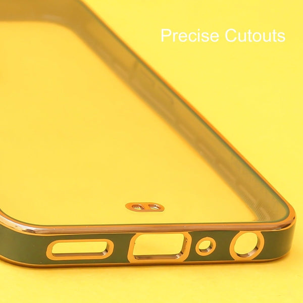 Dark Green Electroplated Transparent Case for Realme 9 Pro 5G - The Hatke