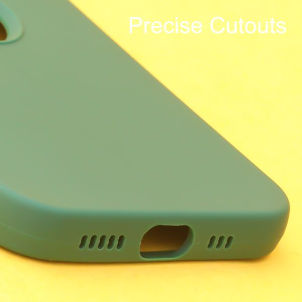 Dark Green Guardian Metal Logo cut Case for Apple iphone 12 - The Hatke