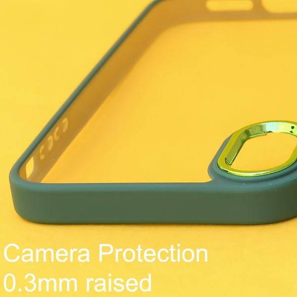 Dark Green Metal Safe Transparent Case for Apple iphone XR - The Hatke