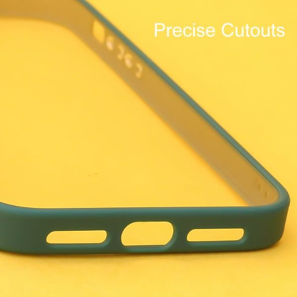 Dark Green Metal Safe Transparent Case for Apple iphone XR - The Hatke