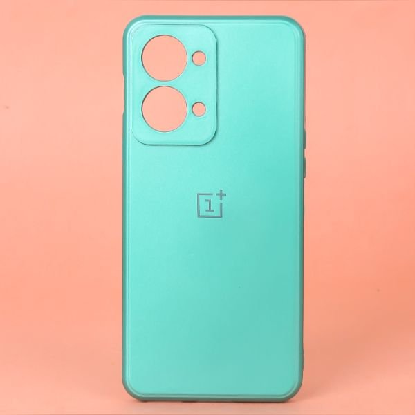 Dark Green Metallic Finish Silicone Case for Oneplus Nord 2T - The Hatke