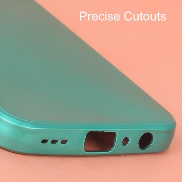 Dark Green Metallic Finish Silicone Case for Oneplus Nord CE - The Hatke