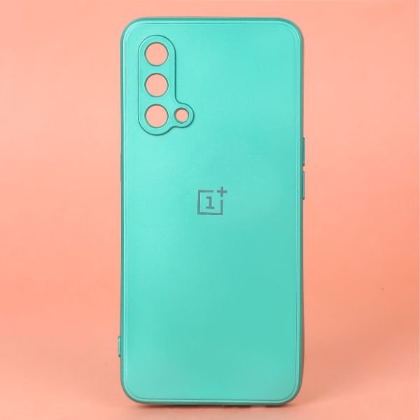 Dark Green Metallic Finish Silicone Case for Oneplus Nord CE - The Hatke