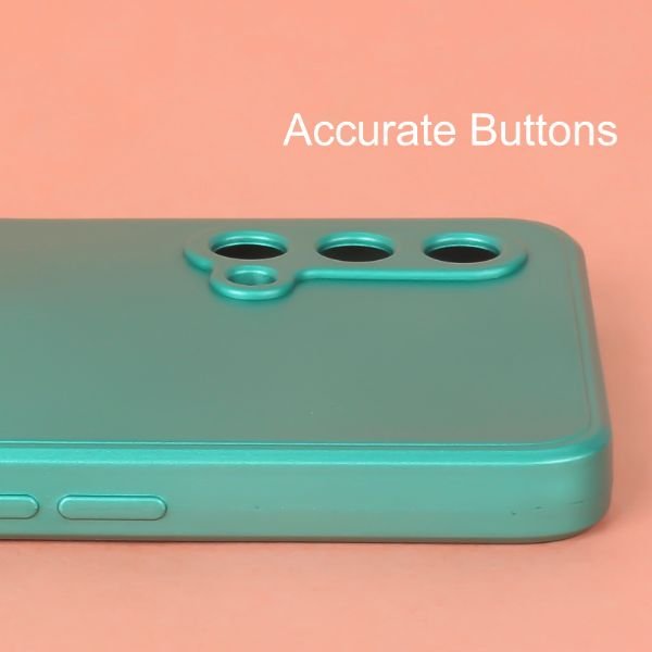 Dark Green Metallic Finish Silicone Case for Oneplus Nord CE - The Hatke