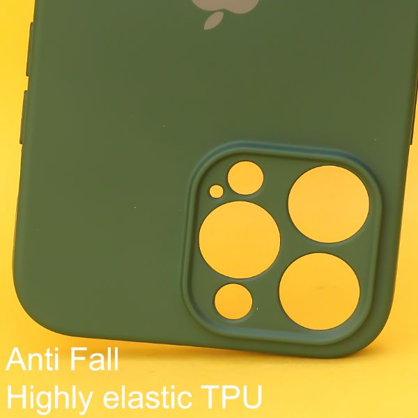 Dark Green Original Camera Silicone case for Apple iphone 14 Pro Max - The Hatke