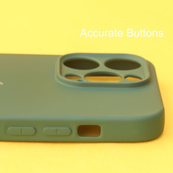 Dark Green Original Camera Silicone case for Apple iphone 14 Pro Max - The Hatke