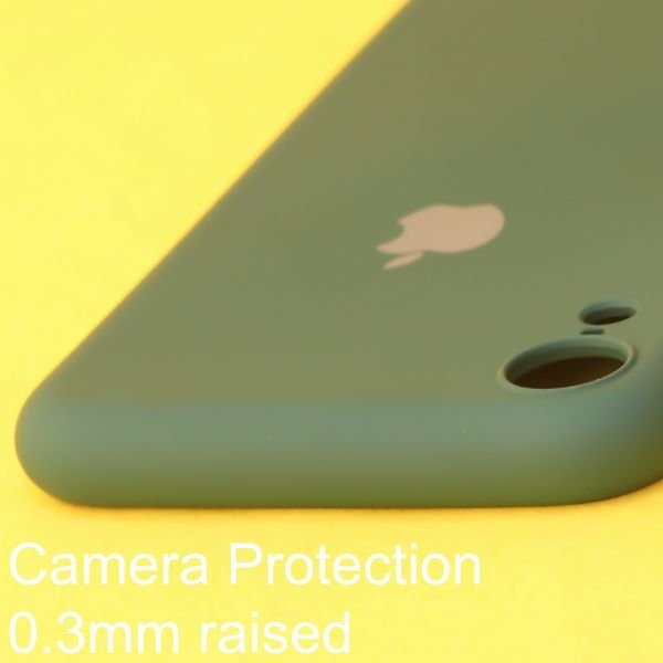 Dark Green Original Camera Silicone case for Apple iphone XR - The Hatke