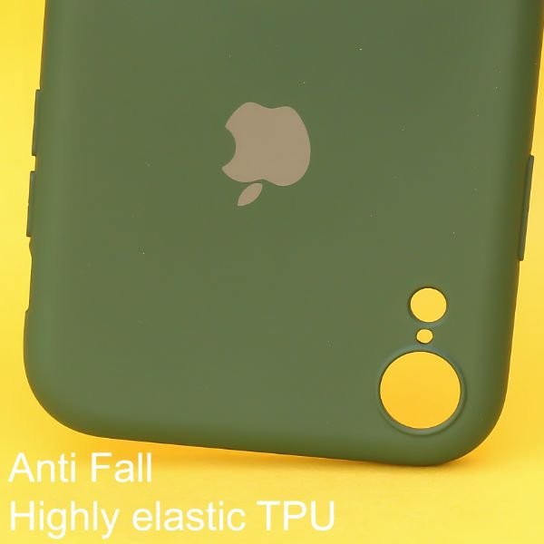 Dark Green Original Camera Silicone case for Apple iphone XR - The Hatke